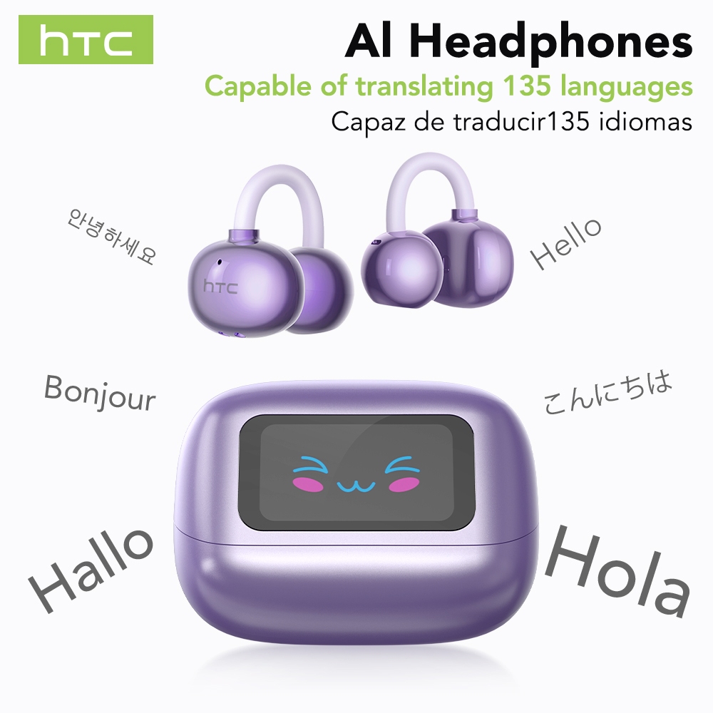Tai nghe dịch thuật HTC NE54 AI Dịch thuật thời gian thực Tai nghe BluetoothTWS Bluetooth 6.0 Chất lượng âm thanh HiFi IPX5 Tai nghe không dây chống nước Hỗ trợ thay đổi Giấy dán tường Bảo hành một năm | BigBuy360 - bigbuy360.vn