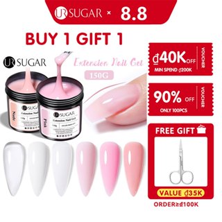 UR SUGAR Đắp Móng Màu Trắng Hồng Trong Suốt builder gel gel nối móng 150g