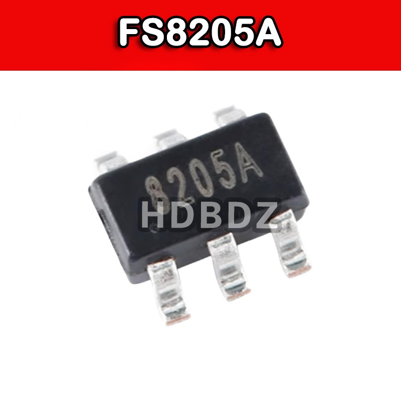20-100pcs FS8205A SOT23-6  8205A Pin Lithium Bảo Vệ Mạch Chip IC SMD