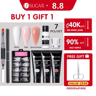 Ur SUGAR Bộ 7 Lọ gel poly 15ml Đắp Móng Tay acrylic Pha Lê
