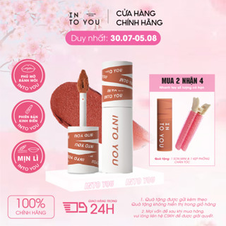 Son Bùn Nữ Chính INTO YOU Lì Mịn Son Trang Điểm Che Khuyết Điểm Môi Lâu Trôi Không Dính Cốc EM01 2g