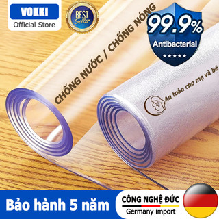  ✅3MM Khăn Trải Bàn Nhựa Trong Suốt PVC  Chống Thấm - VOKKi - Chống dầu Chống Trơn Trượt Cao Cấp Lót bàn Tấm ăn 
