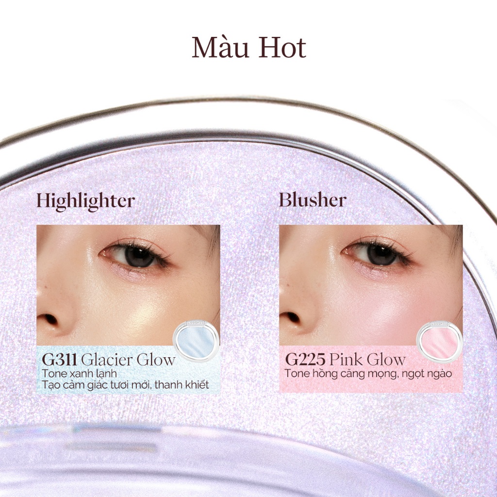 Má hồng AURA Hot Trend /bắt sáng/son bóng JOOCYEE Aura Blusher tự nhiên ửng hồng /Highlight bắt sáng ánh ngọc trai /Luminiuos Gloss dưỡng ẩm căng bóng bền màu | BigBuy360 - bigbuy360.vn