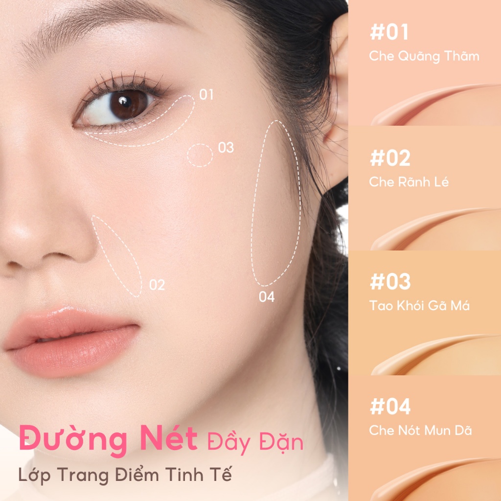 Kem Che Khuyết Điểm Pinkflash Lâu Trôi Kháng Nước Không Bị Vón Cục Độ Che Phủ Hoàn Hảo 30g | BigBuy360 - bigbuy360.vn
