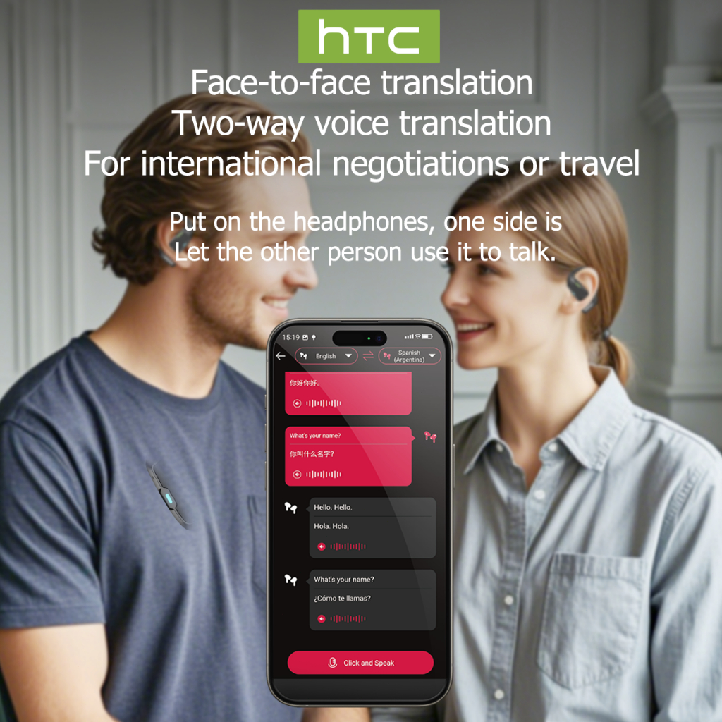 HTC NE10 Tai Nghe Phiên Dịch AI Tai nghe Bluetooth Tai nghe không dây nhẹ Tai nghe không dây Bluetooth 5.4 OWS Tai nghe stereo kèm mic Âm nhạc Hifi Tai nghe thể thao chống nước IPX5 | BigBuy360 - bigbuy360.vn