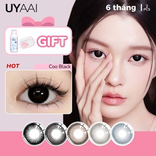   0~4 Độ  Kính Áp tròng MCK1 Uyaai 1 Cặp + Nước 60ml Hoàn Chỉnh+1 Hộp,Lens Cận Lens Mắt 6 tháng 