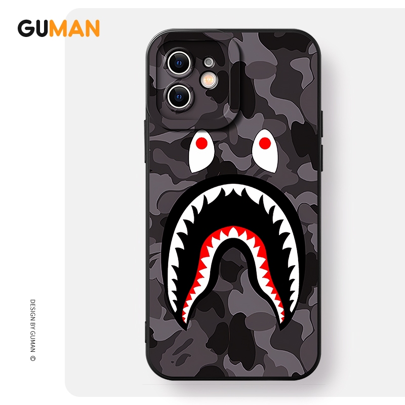Ốp lưng GUMAN mềm chống bẩn nam ngộ nghĩnh ngầu độc lạ đen Cho iPhone 17 Air 16 15 14 13 12 11 Pro Max SE 2020 X XR XS 8 7 ip 6S 6 Plus XYM1889