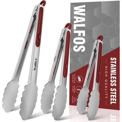 Kẹp nướng thịt nướng khóa bằng thép không gỉ WALFOS 304