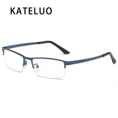 Khung kính kim loại thời trang KATLUO unisex bảo vệ mắt khỏi ánh sáng xanh, mã ZY812
