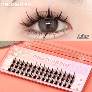 ANJOSIRMA Cá Nhân DIY Lúa Mì Giả Nối Mi Nguyên Chất Tự Nhiên Phong Cách Cao Cấp Uốn Mi