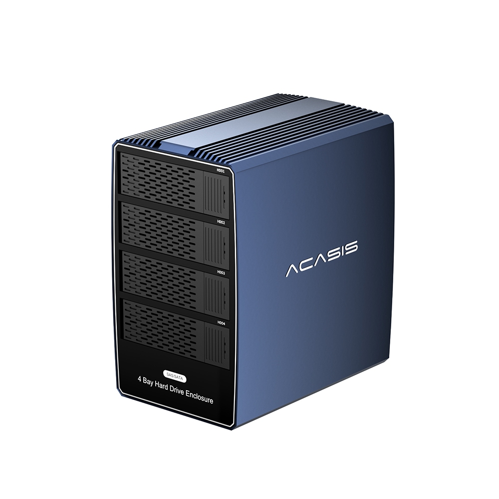 Bộ chuyển đổi ACASIS SAS / SATA sang USB 3.0, Vỏ bọc SAS 4 bên ngoài 2,5 / 3,5 Inch có cáp USB-C san