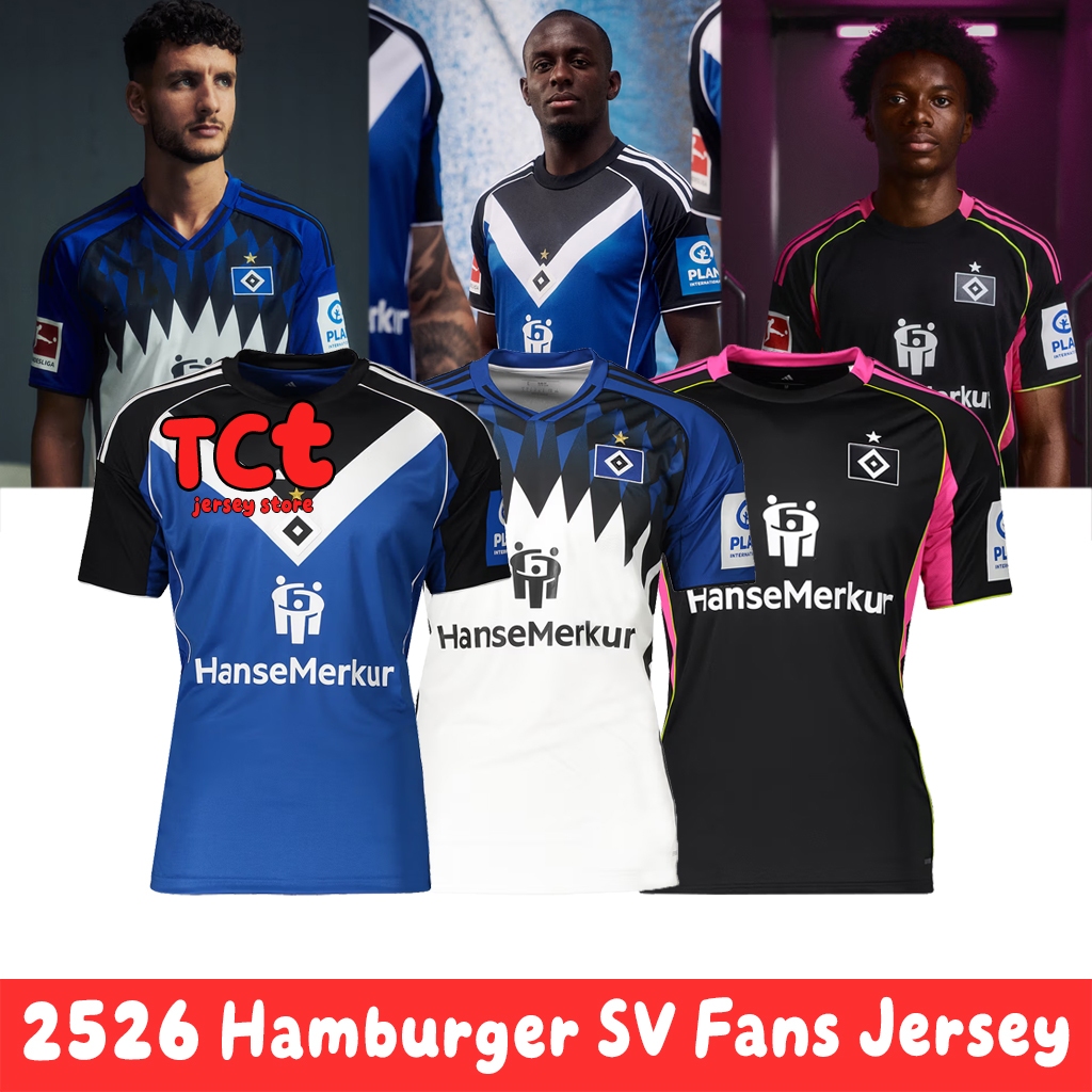 Hamburger SV 25 / 26 Chất Lượng Hàng Đầu Người Hâm Mộ Phiên Bản Bóng Đá Bóng Đá S-4XL Nam Bóng Đá