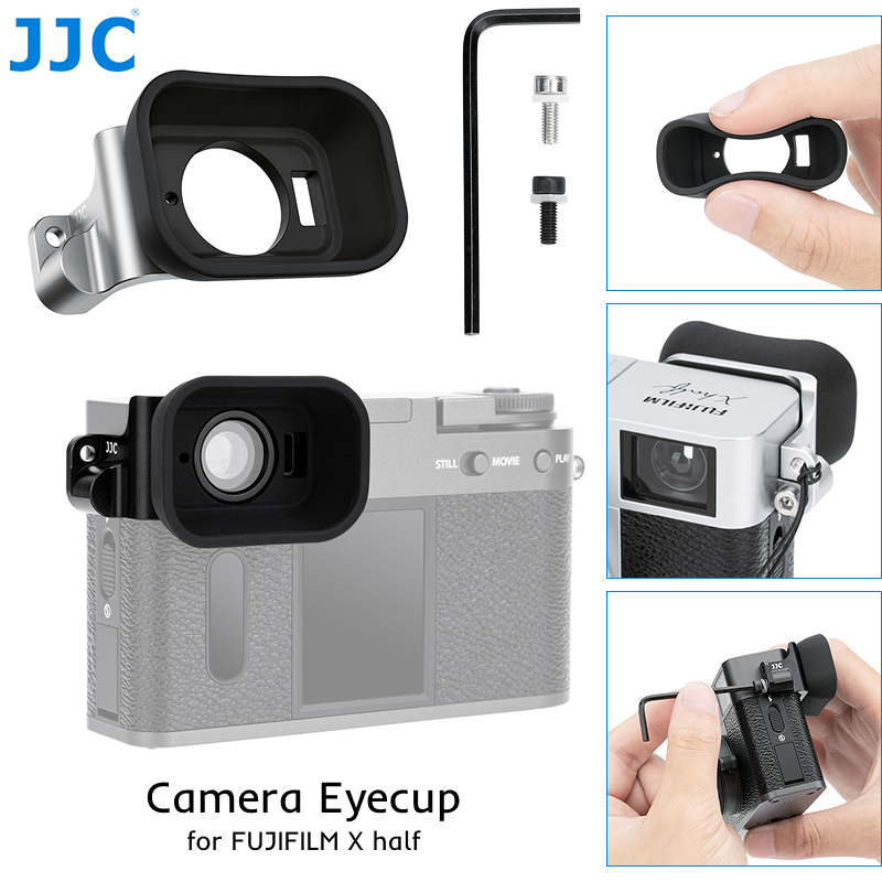 JJC Camera Eyecup cho FUJIFILM X nửa xhalf X-HF1 Silicone mở rộng Kính ngắm mở rộng Kính che mắt có 