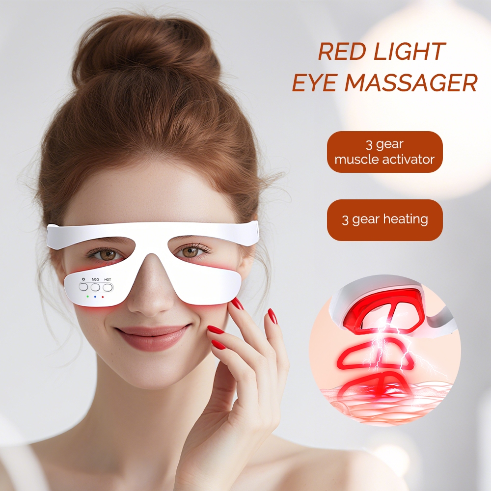 Máy mát xa mắt Liarty 2.0 Đèn đỏ Thiết kế 3D Fade Dark Circles Giảm mỏi mắt và giảm nếp nhăn mắt