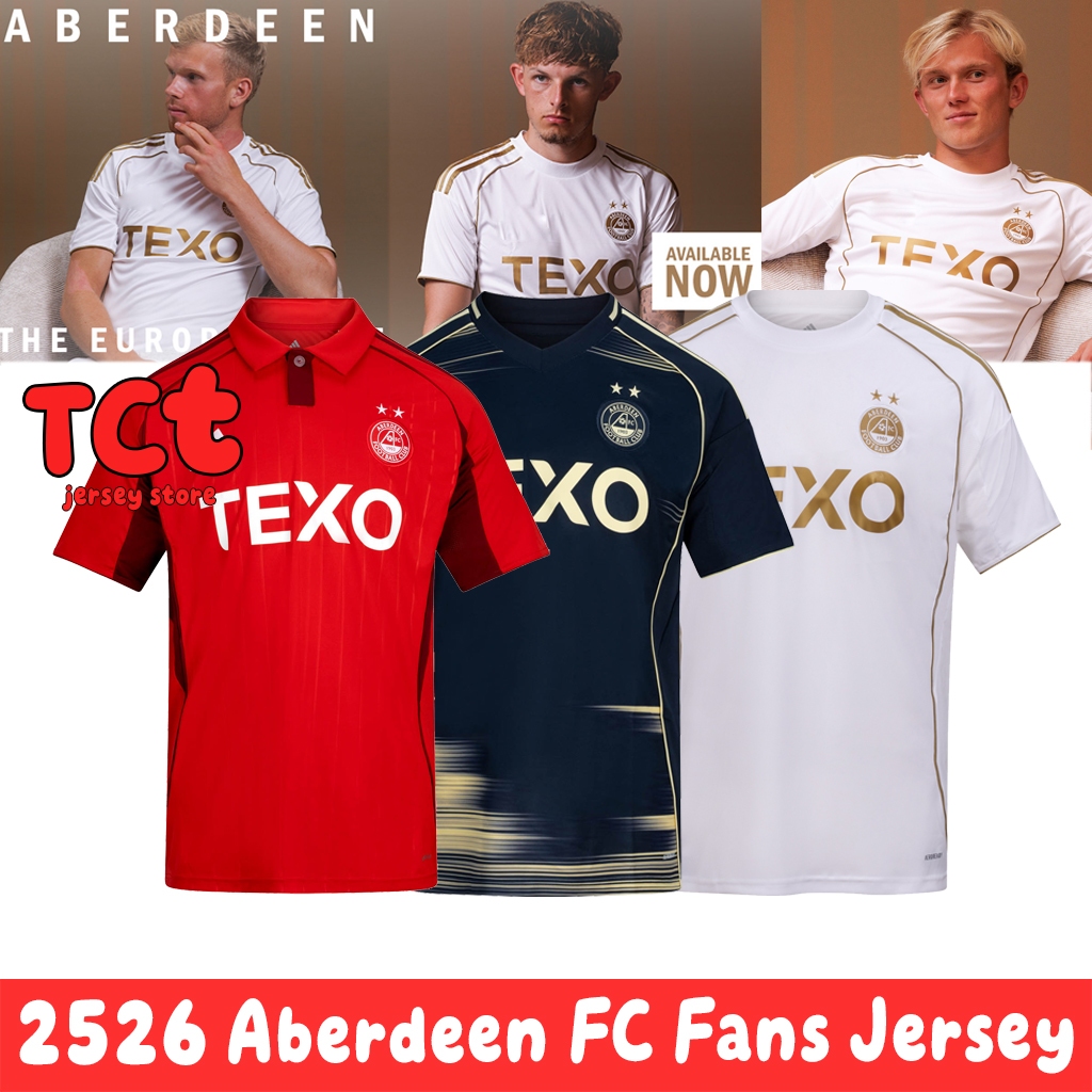 Aberdeen FC 25 / 26 Chất Lượng Hàng Đầu Người Hâm Mộ Phiên Bản Bóng Đá Bóng Đá S-4XL Nam