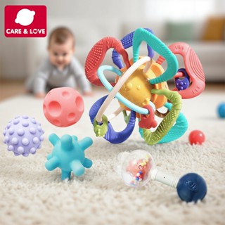 Đồ chơi cảm giác cho bé Bóng Manhattan Ball Tập Cầm Nắm Montessori Tương tác 3-12 tháng Đồ chơi giáo dục sớm cho bé