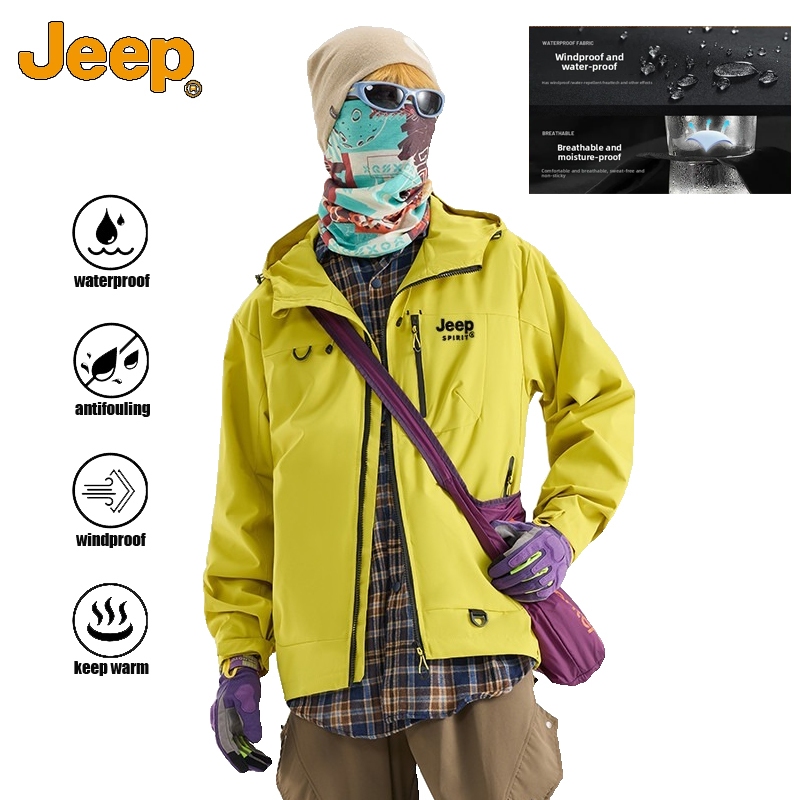 Áo khoác JEEP SPIRIT 1941 ESTD - Chống nước và gió, phù hợp Couple