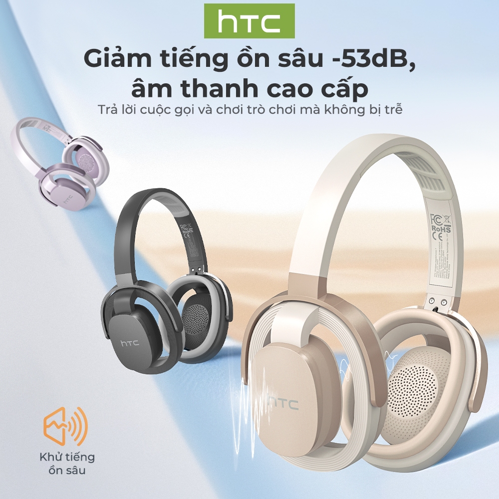 HTC HP07 Stereo Surround Bass Tai nghe Bluetooth Tích hợp Mic Tai nghe không dây chất lượng cao nguyên bản Tai nghe khử tiếng ồn Bluetoot 6.0 Tai nghe chơi game qua tai | BigBuy360 - bigbuy360.vn