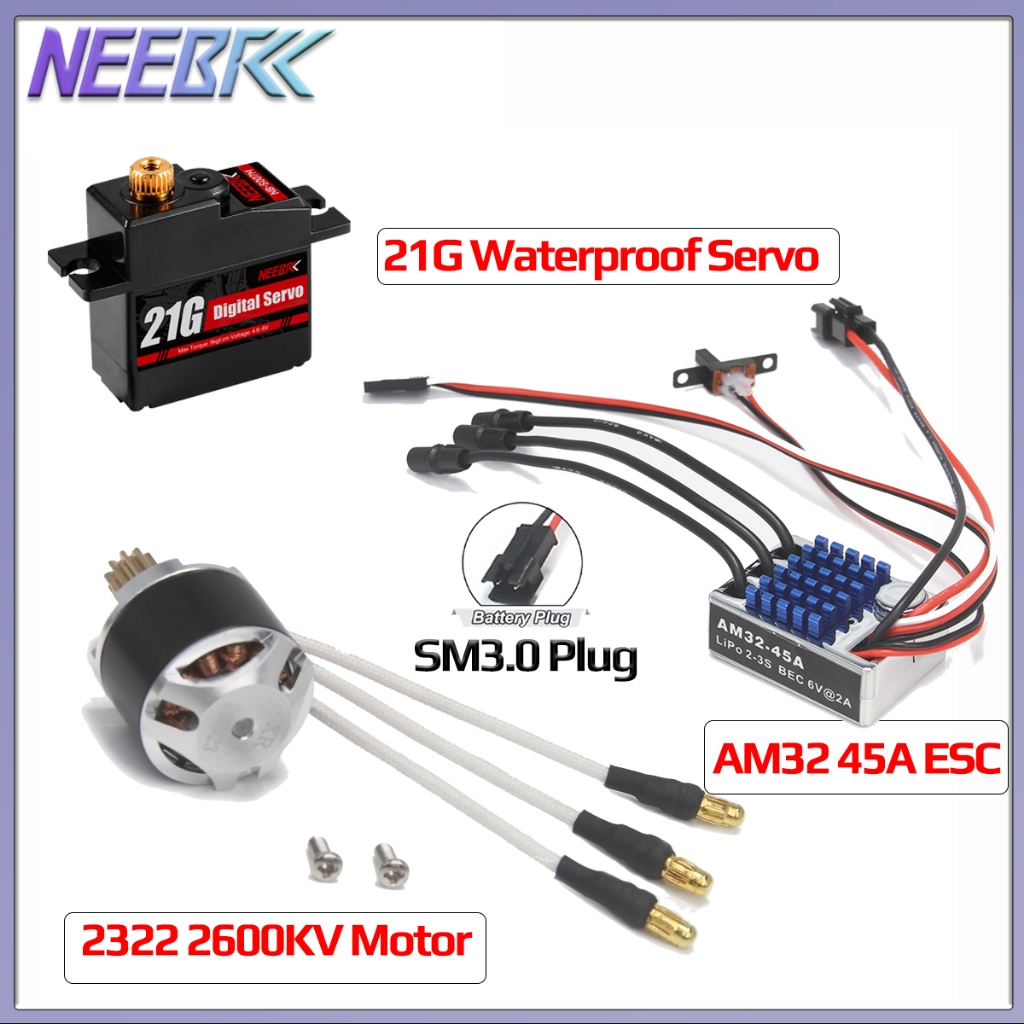 NEEBRC 2322 2600KV Động cơ không chổi than chống nước AM32 45A Outrunner RC Crawler Brushless ESC 21