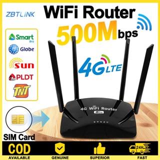  phát wifi 4 Râu Router Bộ định tuyến WiFi Zbtlink 500 Mbps 2.4G   4G có khe cắm thẻ SIM 2 ăng-ten Thâm nhập tường connec ổn định tốc độ cao 