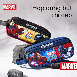 Hộp đựng bút chì học sinh tiểu học Disney Boys 2025 Hộp văn phòng phẩm phong cách mới dành cho trẻ em Hộp đựng bút chì đa chức năng hai lớp Túi văn phòng phẩm dung tích lớn có tay cầm cho bé trai