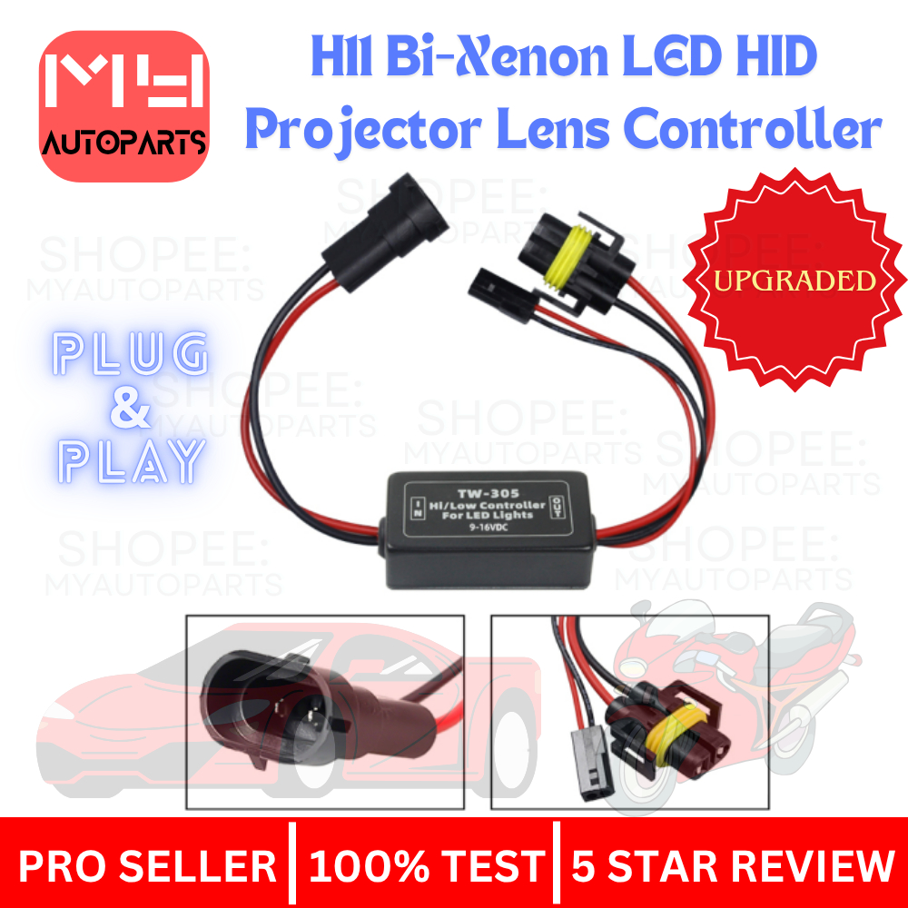 UPGRADED Thông Minh Cắm & Chạy H11 9005 9006 HID LED Máy Chiếu Ống Kính Đèn Pha Cao Cấp Điều Khiển C
