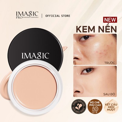 IMAGIC Kem phủ toàn diện Kem nền lâu trôi Chống thấm nước 9 màu Kem che khuyết điểm kiểm soát dầu mượt Trang điểm mặt mịn màng 20G