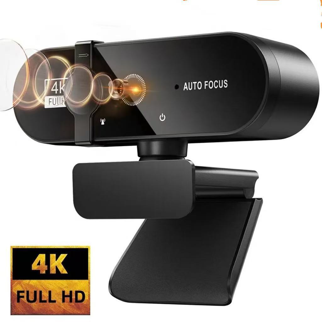 Webcam 4K 1080P Camera Mini 2K Full HD Webcam có micrô 30 khung hình / giây USB Web Cam để lấy nét tự động Máy tính xách tay Máy quay Video (không bao gồm chân máy)