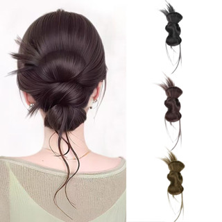 Tóc Giả Cho Người Phụ Nữ Kẹp Tóc Kẹp Tóc Thấp Đuôi Ngựa Tóc Phụ Kiện Maruko Tóc Giả Đầu Lưng Đĩa Tóc Hoa Gói
