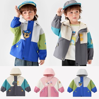  Paw Patrol Trẻ Em Áo Khoác Hoạt Hình Chống Thấm Nước Ngoài Trời Quần Áo Xuân Thu Phong Cách Mới Bé Trai Bé Gái Vỏ Mềm Tấn Công Áo Khoác Top 