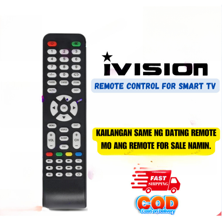 (ĐỌC ĐẶT HÀNG B4 U) Điều khiển từ xa TV thông minh iVISION * * KHÔNG CÓ MÃ KHÔNG BỘ * * TV từ xa iVI