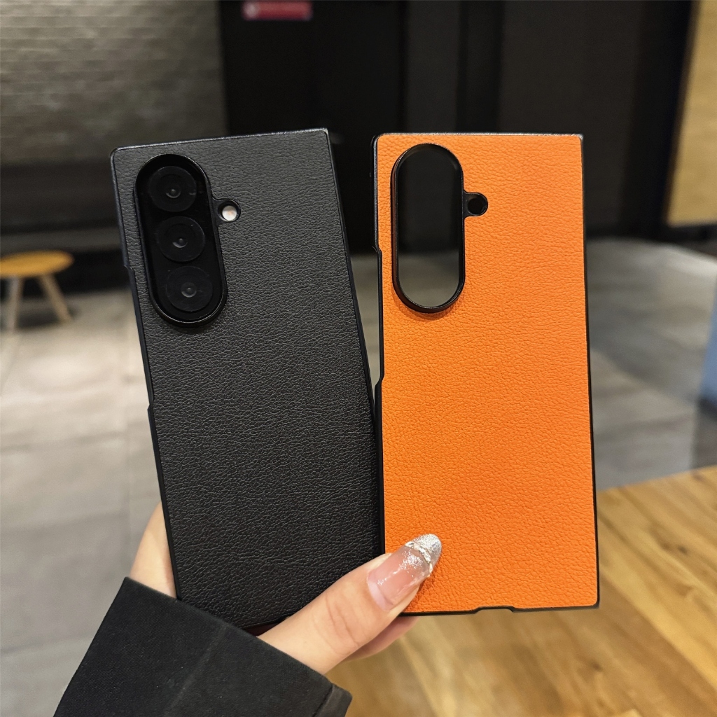 Ốp Lưng Cho Samsung Galaxy Z FOLD 7 6 5 4 FOLD7 FOLD6 FOLD5 FOLD4 Ốp lưng Họa Tiết Da Bò Ốp Lưng