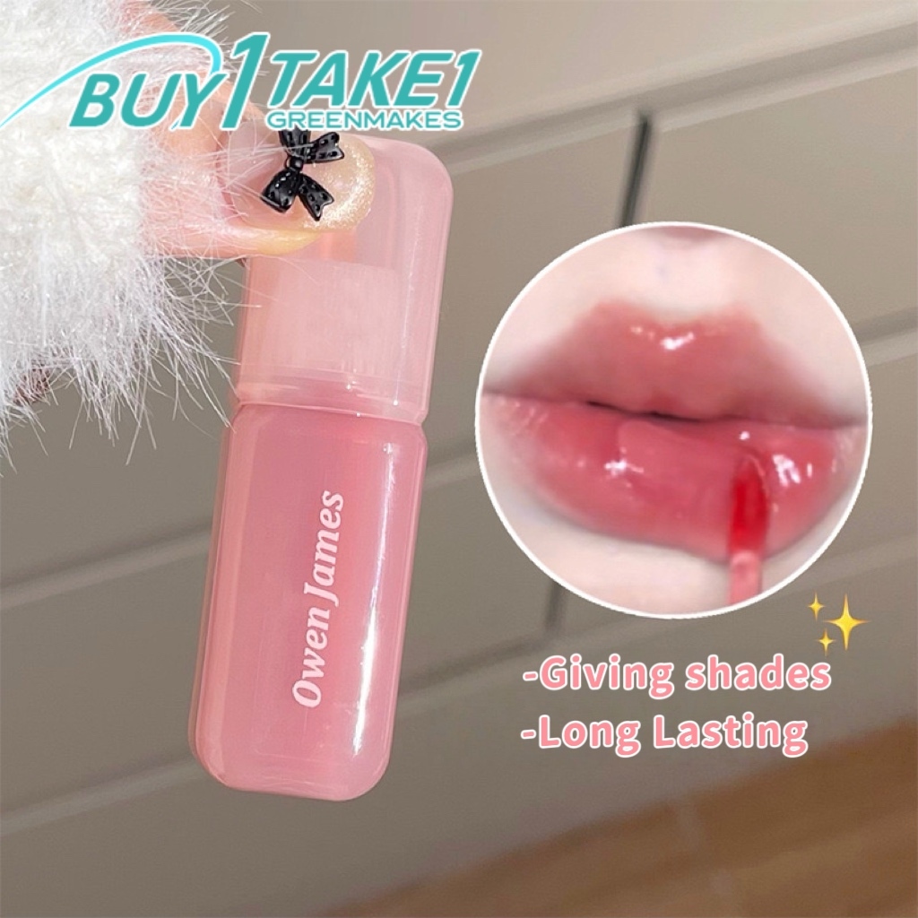 [MUA MỘT BÁNH MỘT] Gương OWEN JAMES Son bóng dưỡng ẩm lâu trôi cho môi Plump Son bóng cho môi trắng 