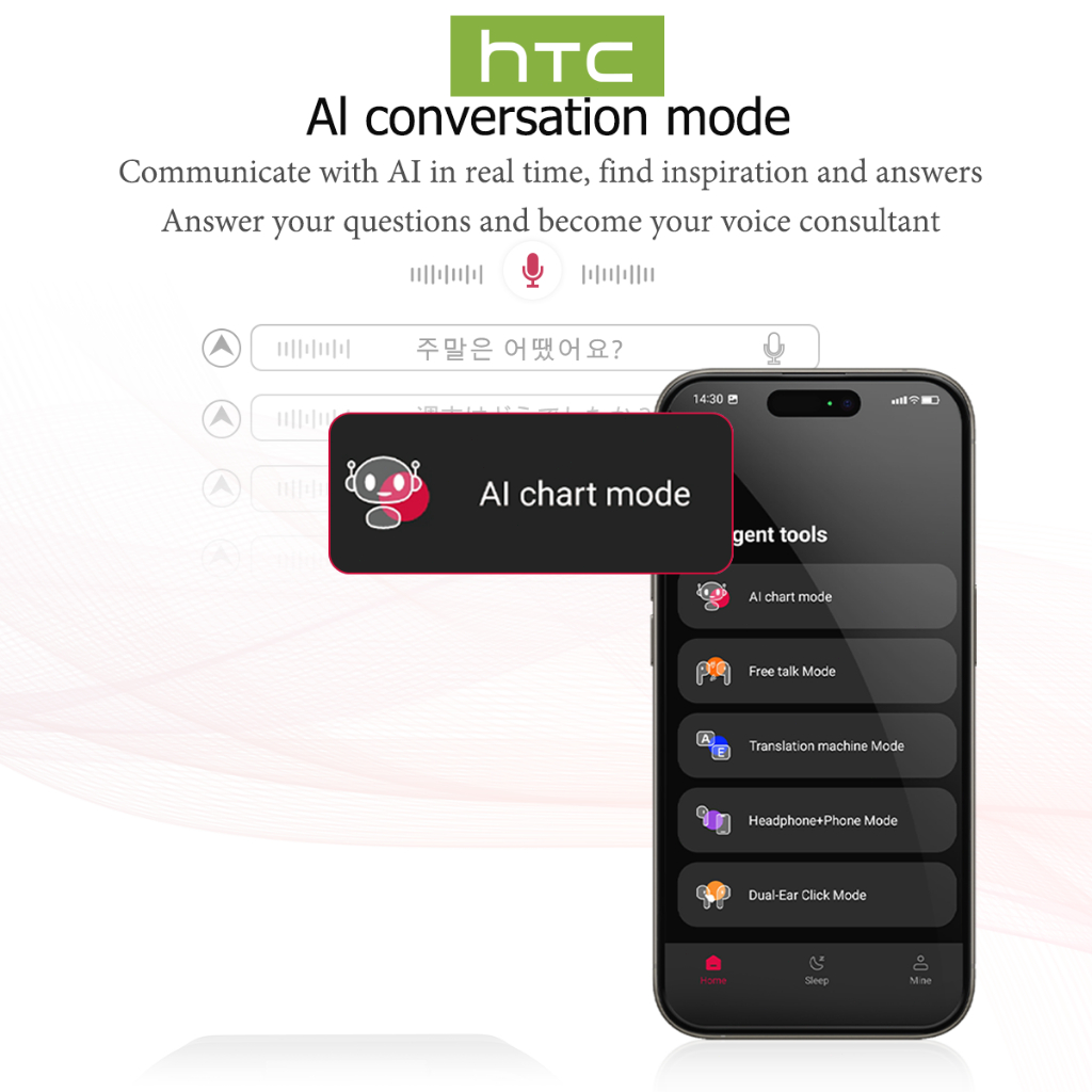 HTC NE10 Tai Nghe Phiên Dịch AI Tai nghe Bluetooth Tai nghe không dây nhẹ Tai nghe không dây Bluetooth 5.4 OWS Tai nghe stereo kèm mic Âm nhạc Hifi Tai nghe thể thao chống nước IPX5 | BigBuy360 - bigbuy360.vn