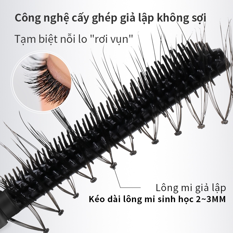 Mascara FOXCUP Giúp mi dài tơi tự nhiên nhanh khô chống nước không lem trôi 6g