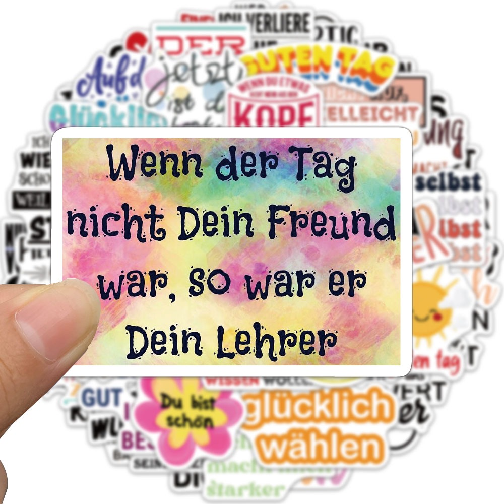 Bộ 50 Đức Động Lực Dán Truyền Cảm Hứng Đức Miếng Dán Đề Can Cho Người Học Ngôn Ngữ Học Kế Hoạch Học 