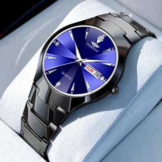 [Miễn phí vận chuyển] Đồng hồ nam Thụy Sĩ chống nước sang trọng Lịch tự động Đồng hồ thép nguyên bản Phiên bản Hàn Quốc Đồng hồ đeo tay thời trang Relo dành cho nam