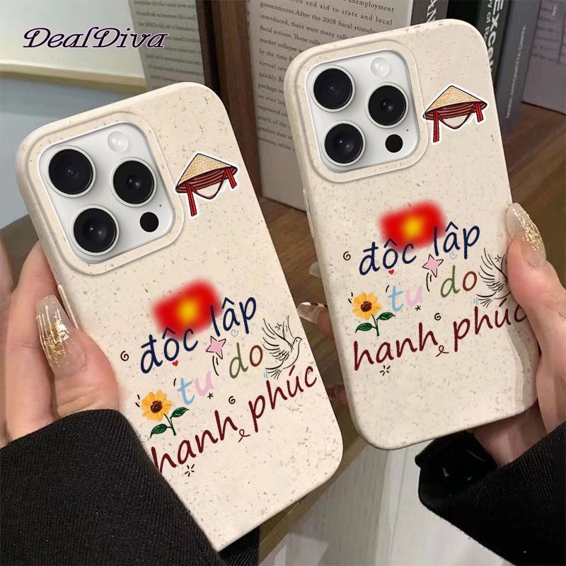 [Dea] Ốp Lưng Iphone Cho 11 Pro Max 11 12 13 14 15 16 Pro Max X XR XS Max 7Plus 8Plus Peace dove Văn