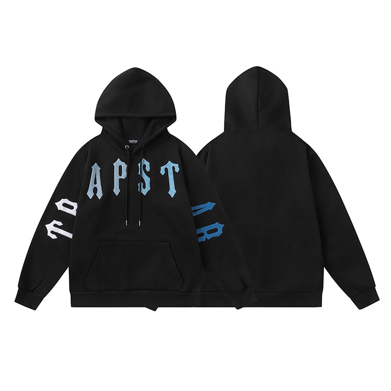 Áo Hoodie và quần Gradiant Letter Trapstar Quần áo dạo phố màu đen