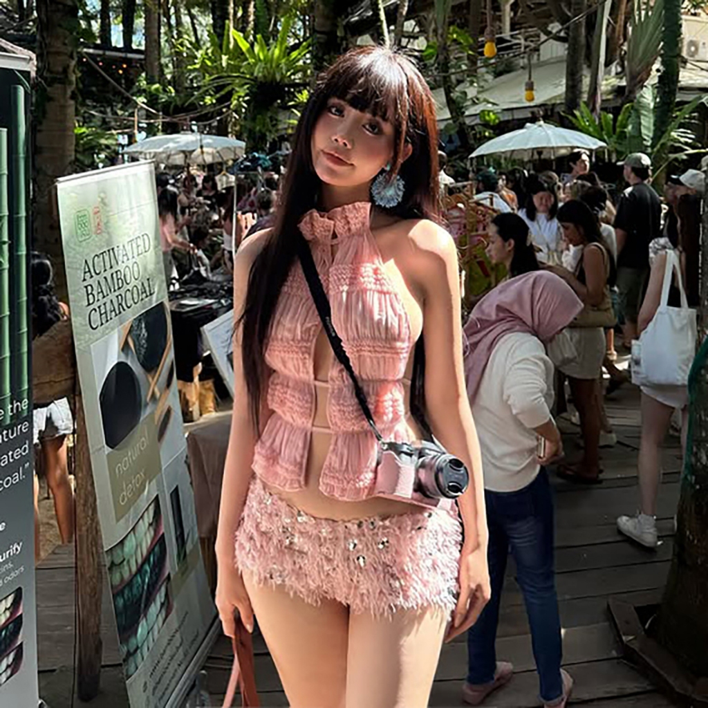 Cutenew Gợi Cảm 2 Bộ Dây Độc Đáo Rỗng Ra Không Tay Áo Vest + Quần Short Sequin Sáng Bóng Nữ Mùa Hè Hot Chick Phong Cách Thường Ngày | BigBuy360 - bigbuy360.vn