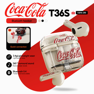  Tai nghe Coca Cola T36S RetroTWS Bluetooth không dây 5.4 Tai nghe bán trong tai Tuổi thọ pin dài Siêu nhẹ có mic 