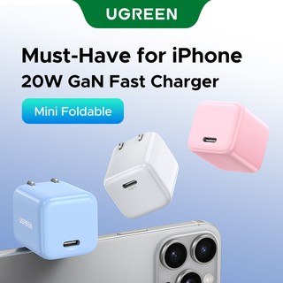  Bộ sạc mini pd UGREEN 20w chuyển đổi sạc nhanh loại c gập gọn thích hợp cho iphone 14 13 12  pixel  samsung s20 ultra 