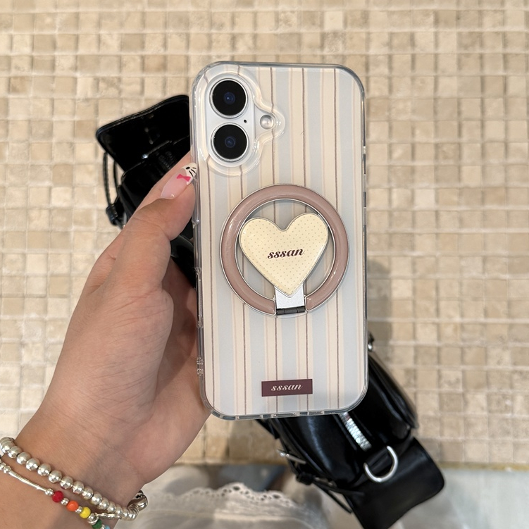 Dành cho iphone Case 16 Pro Max 15 Pro Max 14 Pro Max Ốp điện thoại sọc Hàn Quốc hai lớp