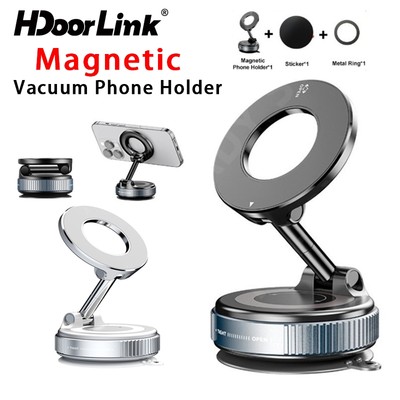 Giá đỡ điện thoại chân không từ tính HdoorLink 360° Xoay Hút Giá Đỡ Điện Thoại Ô Tô Có Thể Gập Lại Ô Tô Ô Tô Điện Thoại Gắn