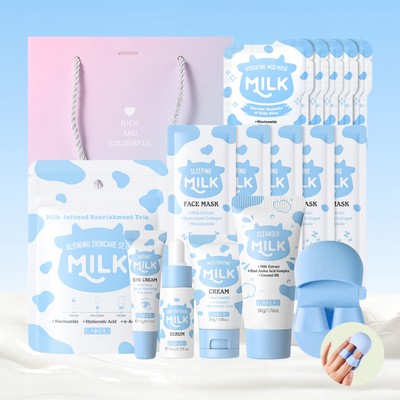 Bộ chăm sóc da sữa LAIKOU Bộ sưu tập làm sáng da, dưỡng ẩm & nuôi dưỡng 14 món quà sinh nhật