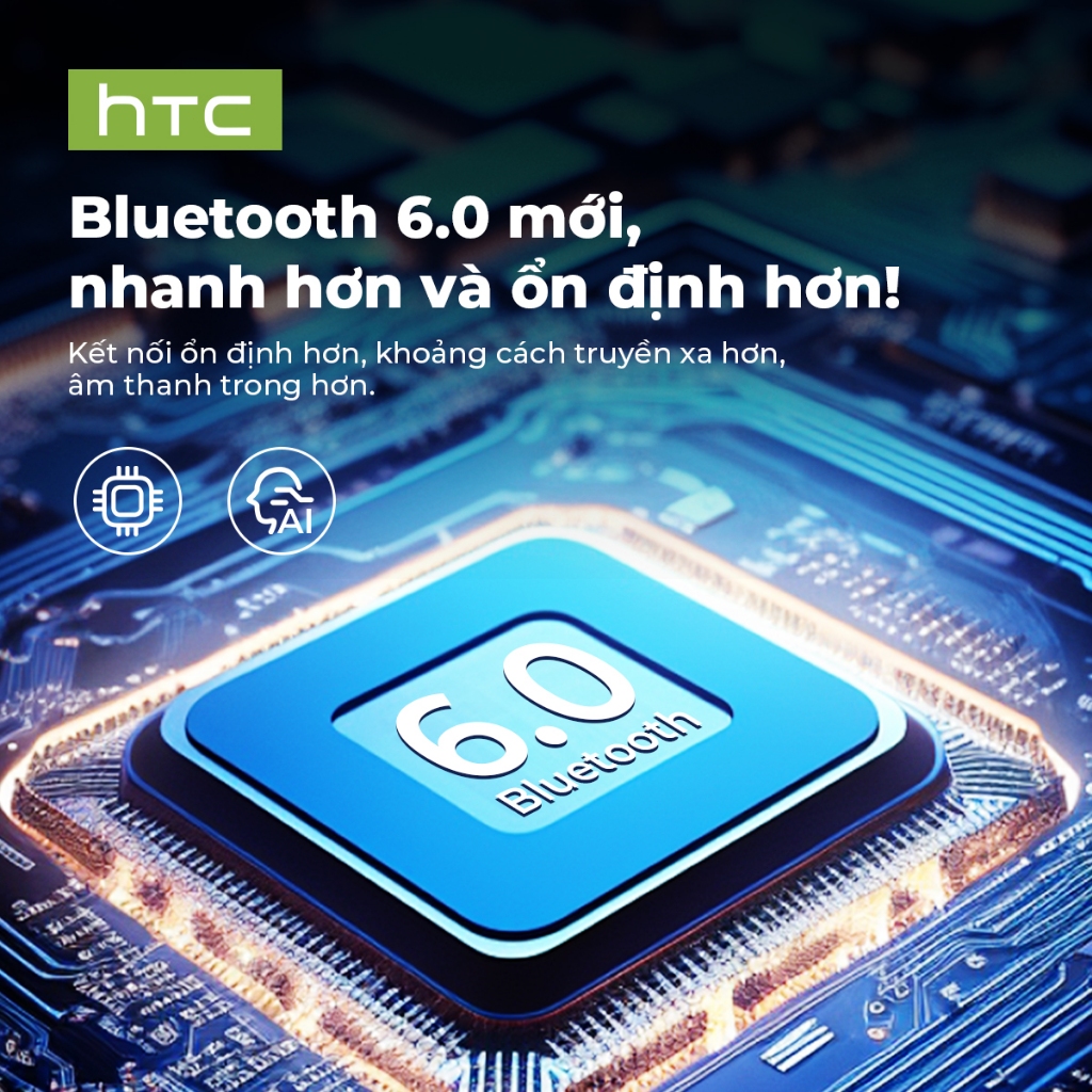 HTC NE16 Tai nghe Bluetooth AITWS Bluetooth 6.0 Dịch thời gian thực có thể dịch 135 ngôn ngữ Tai nghe không dây chống nước chất lượng âm thanh HiFi IPX5 | BigBuy360 - bigbuy360.vn