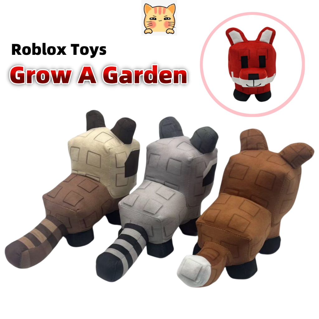 BCT✨in Stock✨Roblox Grow A Garden Plush Funny Disco Bee bướm búp bê Dễ thương Raccoon Plushie Đồ chơ