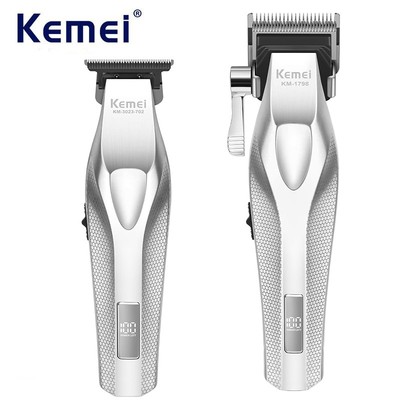 Kemei Barber Chuyên Nghiệp Cắt Tóc Và Tông Đơ Cắt Tóc Combo Zero Gapped Điện Nam Tông Đơ Phai Màu Hoàn Thiện Máy Cắt Tóc