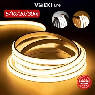 VOKKi Dây Đèn Neon LED Dẻo 360° - Có Phích Cắm, IP67 Chống Nước, Dẻo, đèn led vàng ấm/hắt, 5m/10m/20m/30m, Trang Trí Nhà, Quán Cafe, Tiệm Nail, Đèn Ngủ