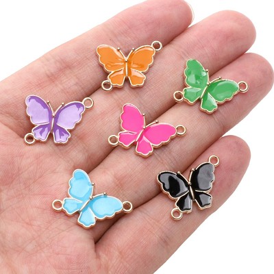Beadia 5 Miếng Hợp Kim Nhỏ Giọt Dầu Đôi Bướm Quyến Rũ Cho DIY Dây Chuyền Vòng Tay Trang Sức Làm Phụ Kiện 20 * 15mm